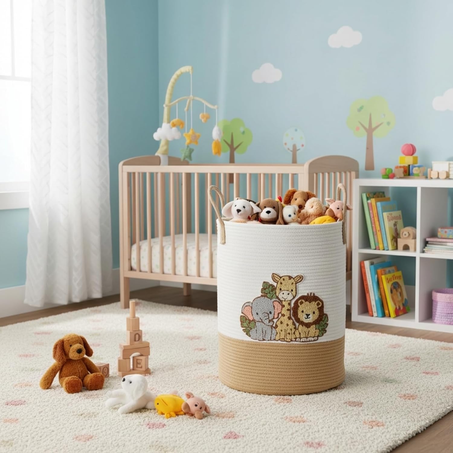 Lemonroad Wild Animals Laundry Hamper: A cute way to organize the nursery